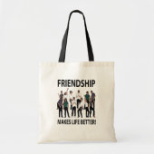 Vriendschap maakt het leven vriendschap tote bag (Voorkant)