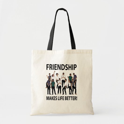 Vriendschap maakt het leven vriendschap tote bag (Voorkant)