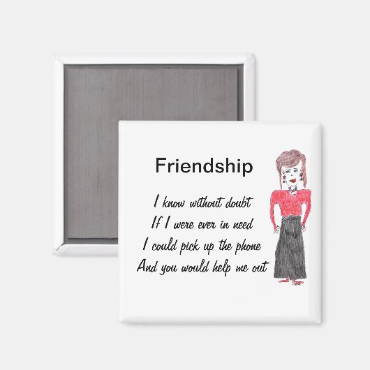 vriendschap magneet (Voorkant / Achterkant)