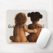 Vriendschap - Meisje, ik heb je rug! Muismat (Met muis)