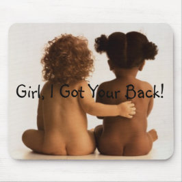 Vriendschap - Meisje, ik heb je rug! Muismat