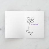 Vriendschap-meisje met vergrootglas kaart (Binnen)