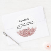 Vriendschap Melodieën Ronde Sticker (Envelop)