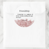 Vriendschap Melodieën Ronde Sticker (Tas)