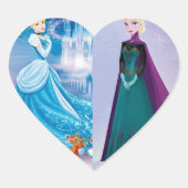 vriendschap met bevroren en Assepoester Hart Sticker (Voorkant)