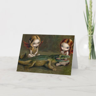 "Vriendschap met een alligator" Wenskaart Kaart