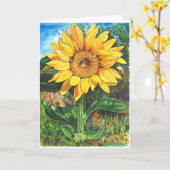 Vriendschap met een zonnebloem kaart (Gele Bloem)