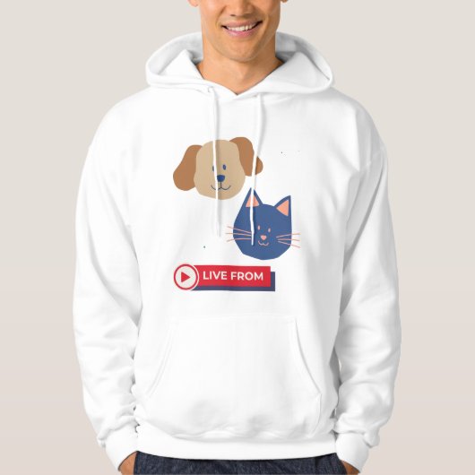 Vriendschap met hond met kat hoodie (Voorkant)