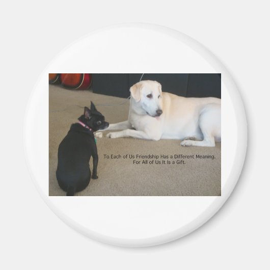 vriendschap met honden magneet (Voorkant)