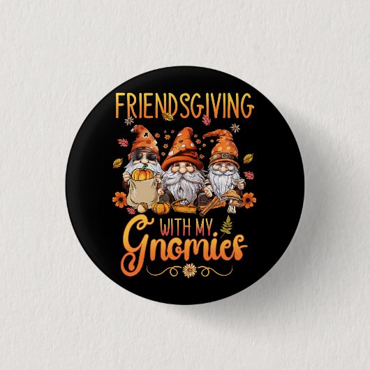 Vriendschap met mijn Thanksgiving drie g Ronde Button 3,2 Cm (Voorkant)
