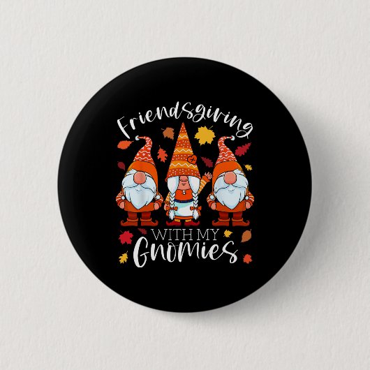 Vriendschap met mijn Thanksgiving drie g Ronde Button 5,7 Cm (Voorkant)