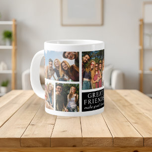 Vriendschap Modern Fotocollage Aandenken Grote Koffiekop