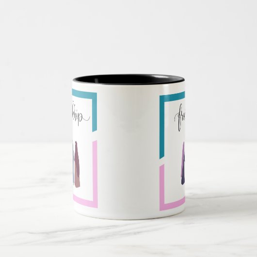 Vriendschap Moslimmeisjes Tweekleurige Koffiemok (Center)