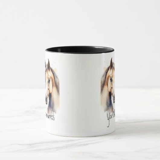 Vriendschap of romantische Jouw naam noemt paarden Mok (Midden)