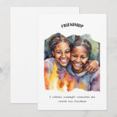 Vriendschap positieve affirmatie Kaart (Voorkant / Achterkant)