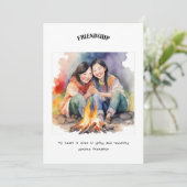 Vriendschap positieve affirmatie Kaart (Staand voorkant)