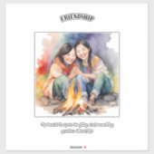 Vriendschap positieve affirmatie Kaart Sticker (Vel)