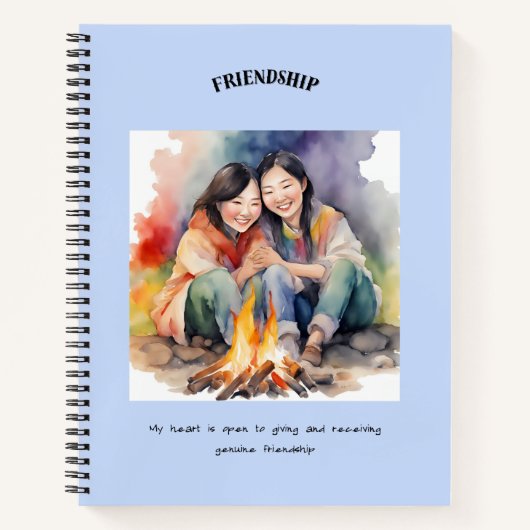 Vriendschap positieve bevestiging notitieboek (Voorkant)