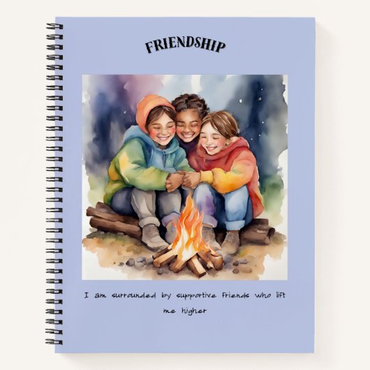 Vriendschap positieve bevestiging notitieboek (Voorkant)