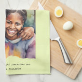 Vriendschap positieve bevestiging theedoek (Quarter Fold)