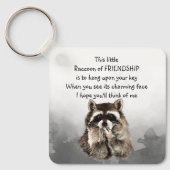 Vriendschap Raccoon Denk aan mij Gepersonaliseerd Sleutelhanger (Voorkant)