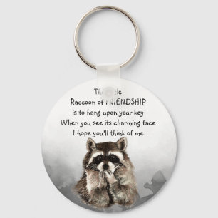 Vriendschap Raccoon Denk aan mij Sleutelhanger