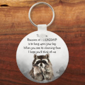 Vriendschap Raccoon Denk aan mij Sleutelhanger (Voorkant)