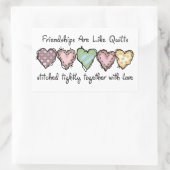 vriendschap rechthoekige sticker (Tas)