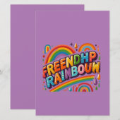 Vriendschap Regenboog veelkleurig Wenskaart De Kaart (Voorkant / Achterkant)
