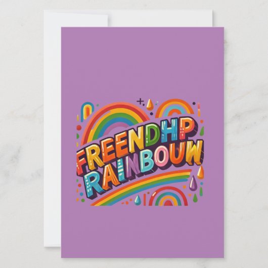 Vriendschap Regenboog veelkleurig Wenskaart De Kaart (Voorkant)