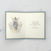 Vriendschap Religieuze Maagd Mary Floral katholiek Kaart (Binnen)