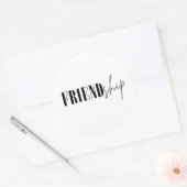 Vriendschap Ronde Sticker (Envelop)