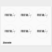 Vriendschap Ronde Sticker (Vel)
