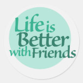 vriendschap ronde sticker (Voorkant)