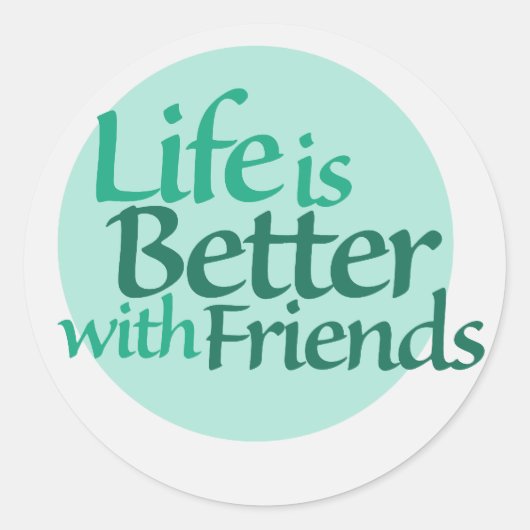 vriendschap ronde sticker (Voorkant)