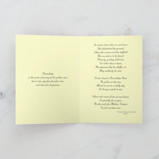 Vriendschap Roos Kaart (Binnen)