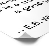 Vriendschap/schrijver Citaat, het Poster van het W (Hoek)