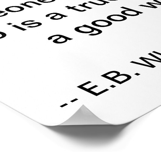 Vriendschap/schrijver Citaat, het Poster van het W (Hoek)