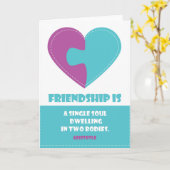 Vriendschap soul & body quote ontworpen wenskaart kaart (Gele Bloem)