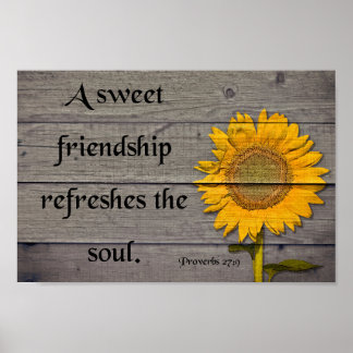 Vriendschap, spreekwoord 27:9 poster