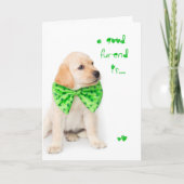 Vriendschap St Patricks Day Puppy Kaart (Voorkant)