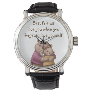 Vriendschap Teddy Bear houdt van je Inspirerend Horloge