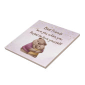 Vriendschap Teddy Bear houdt van je Inspirerend Tegeltje (Zijkant)