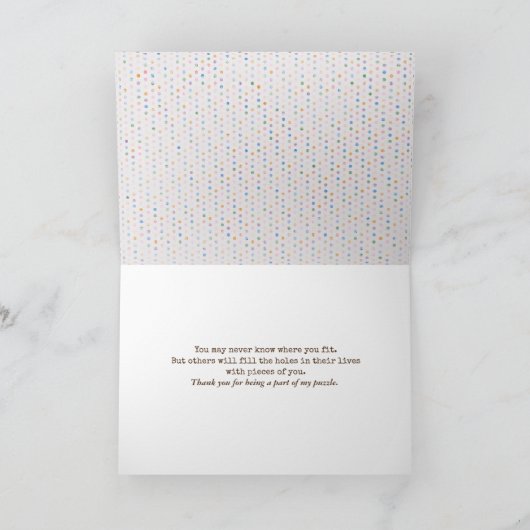 Vriendschap Teddy Bear Puzzel Kaart (Binnen)