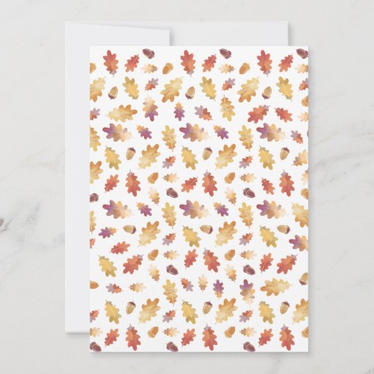 Vriendschap Thanksgiving Herfst Kaart (Achterkant)