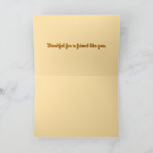 Vriendschap Thanksgiving Kaart-Schattige Pilgirm & Feestdagen Kaart (Binnen)