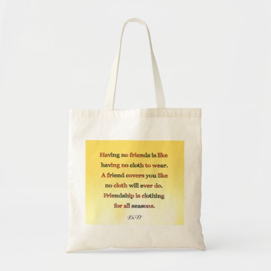 vriendschap tote bag (Voorkant)