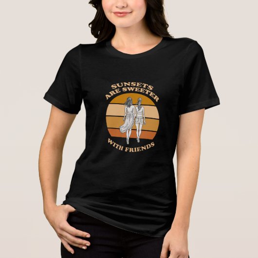 vriendschap Tri-Blend shirt (Voorkant)