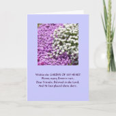 Vriendschap tuin van mijn hartkaart bedankkaart (Voorkant)