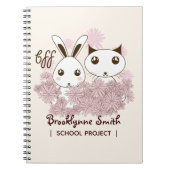 Vriendschap tussen meisjes BFF Schattige Cartoon K Notitieboek (Voorkant)